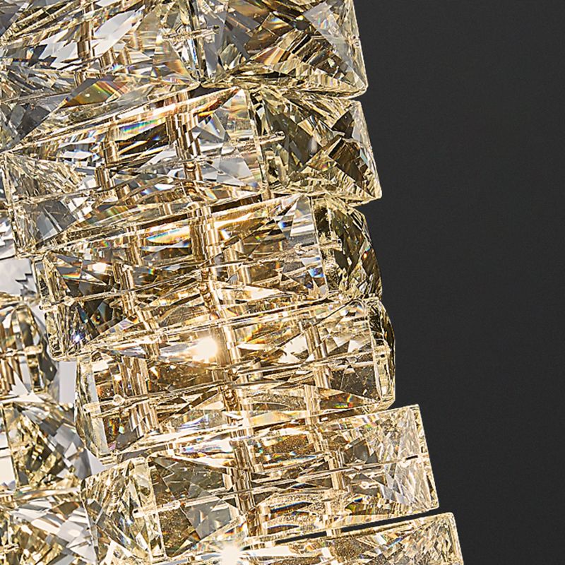 Luz de pared de la pared de cristal posmoderna apliques de pared led geométrica para sala de estar