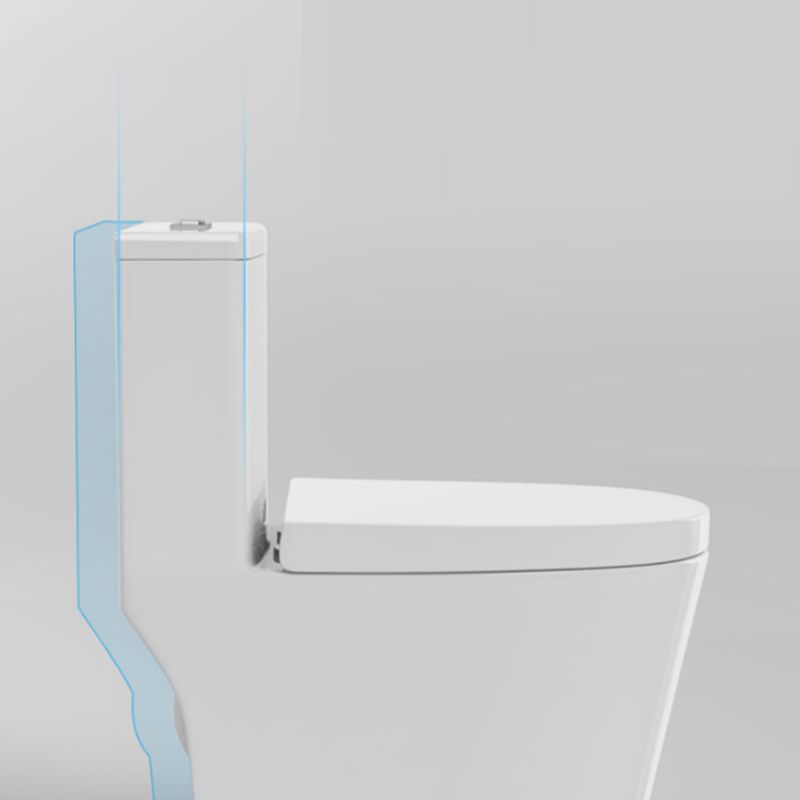 Traditional White Floor Mounted Toilet Slow Close Seat Included Toilet Bowl for Bathroom