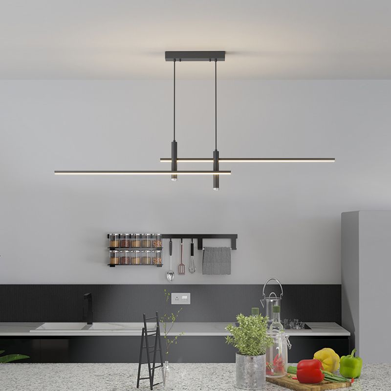Modern Island Lighting with Aluminum Shade Simplicity LED Metal Ceiling Pendant Light