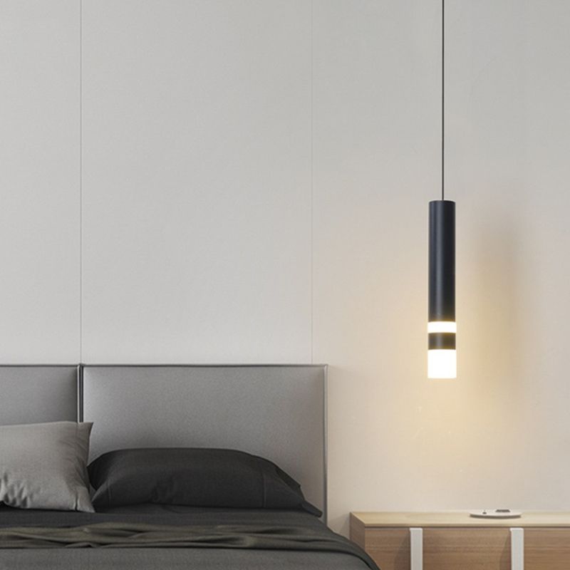 Plafonnage suspendu à suspension LED minimaliste suspension cylindrique suspension