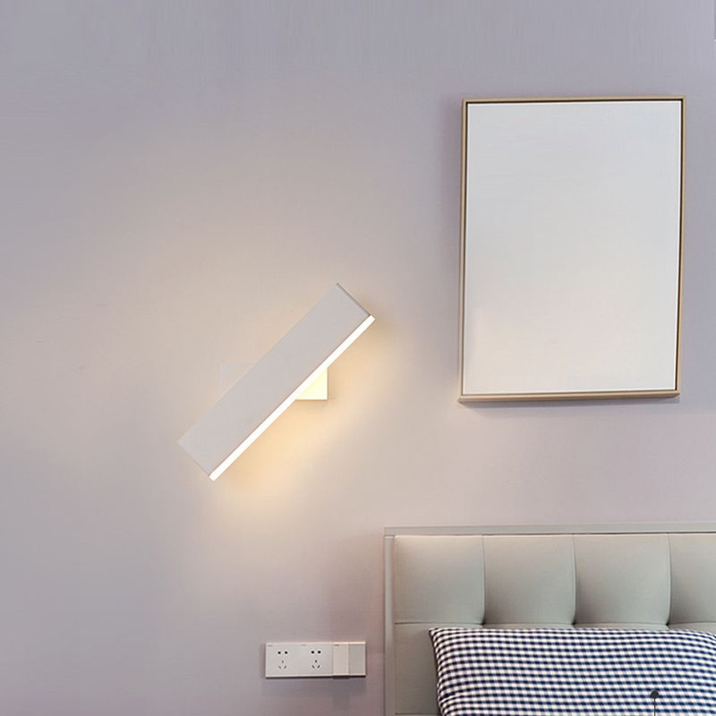 Acryl rechteckige LED -Wandlampe in moderner Einfachheit Aluminium Rotatable Wandleuchte für Schlafzimmer