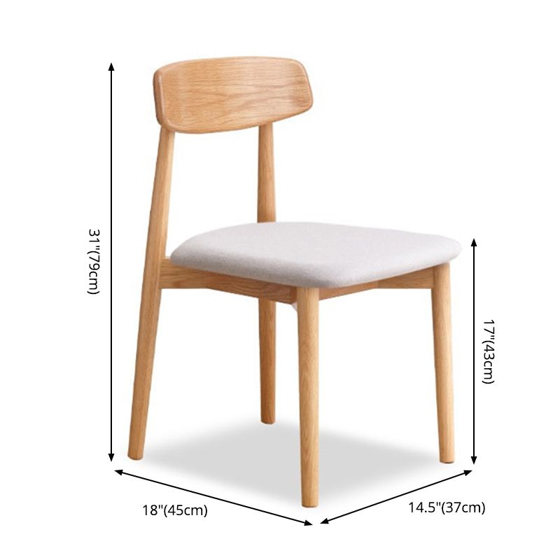 Chaise d'intérieur et d'extérieur en bois moderne, chaise d'appoint de salle à manger sans accoudoirs à dossier ouvert