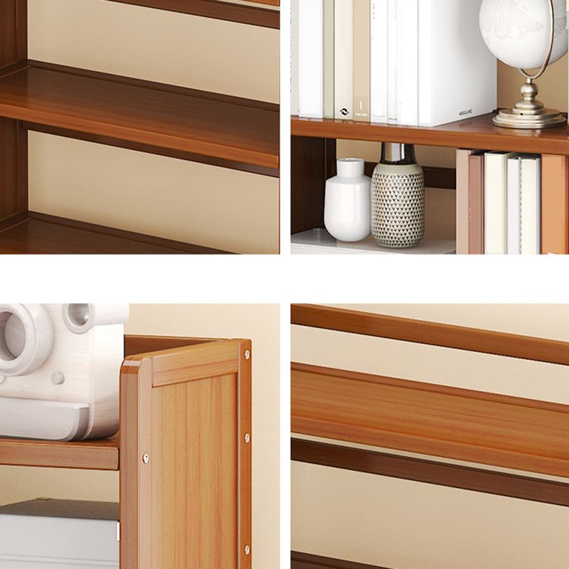 Standard Contemporary Shelf Bookcase Bamboo Open Bookcase for Office