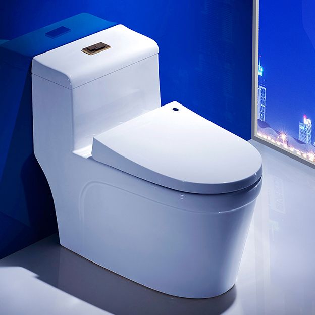 Traditional Toilet Bowl One Piece Floor Mounted Siphon Jet Porcelain Toilet