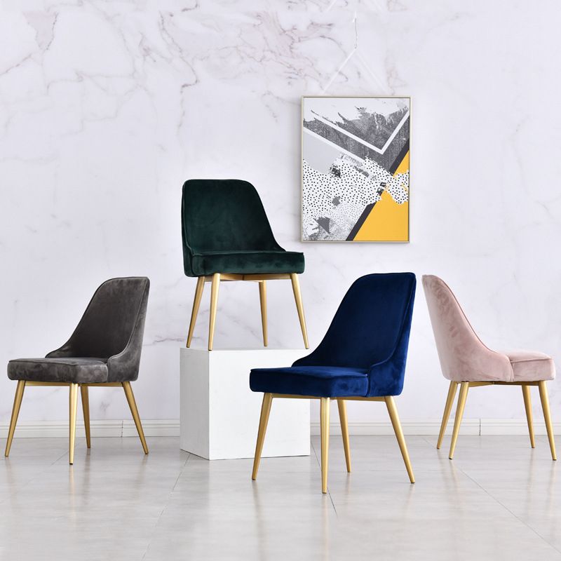 Scandinavische stijl metalen stoelen keuken eetkamer vaste achterzijde stoel set