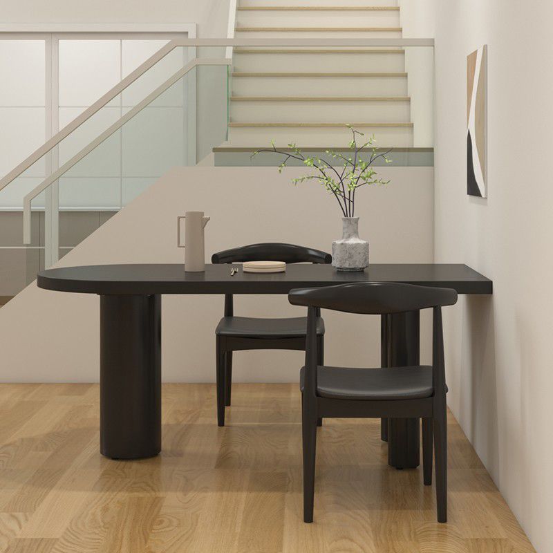 Solid Wood Modern Freeform Table Pine Wood Top Table for Dining Room and Kitchen