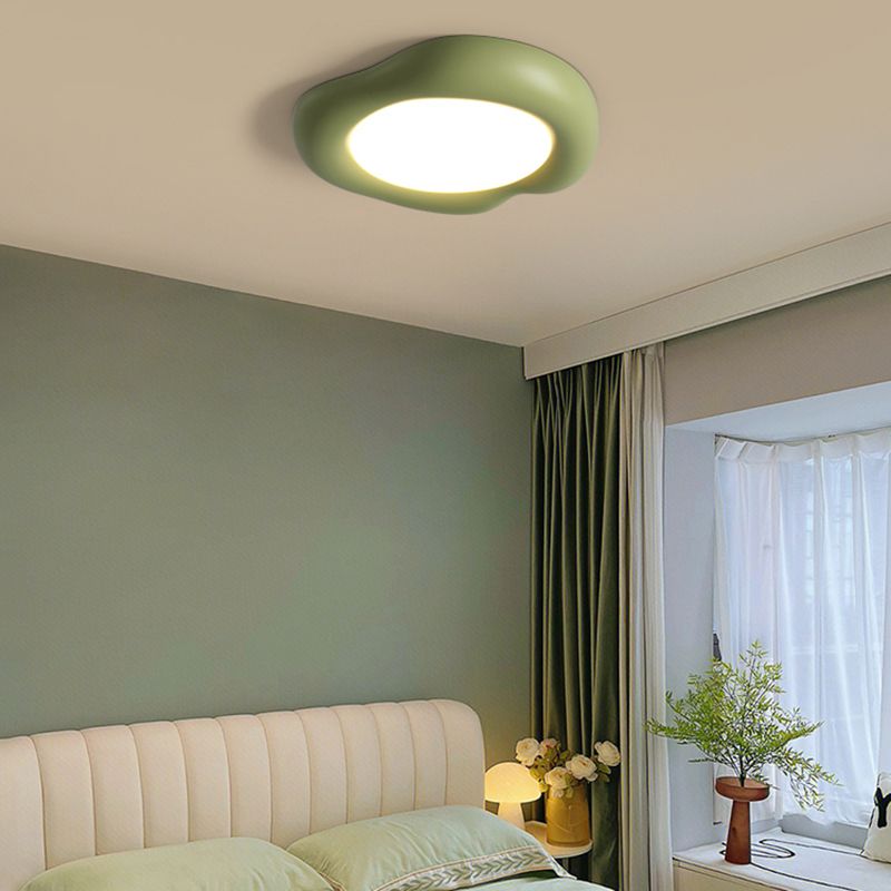 Nordic Style Ceiling Light Fixture Resin LED Flush Mount for Bedroom