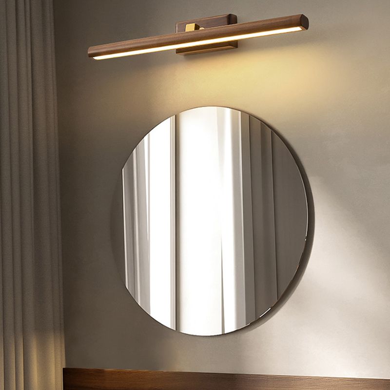 Modern Wooden Makeup Mirror Light Rotatable LED Mirror Lamp Fixture for Bathroom