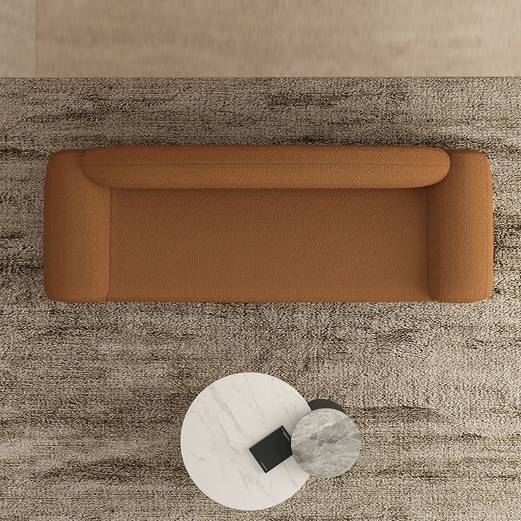 Contemporary Tight Back Sofa with Round Arm Couch Curved Settee Couch