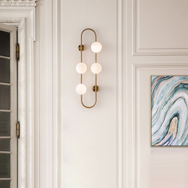 4 Light Unique Shape Wall Light Fixture Modern Wall Mounted Lighting for Living Room