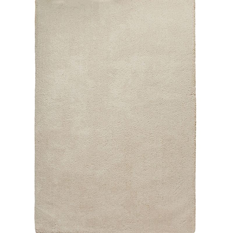 Brown Modern Carpet Solid Color Polyester Rug Easy Care Washable Rug for Living Room