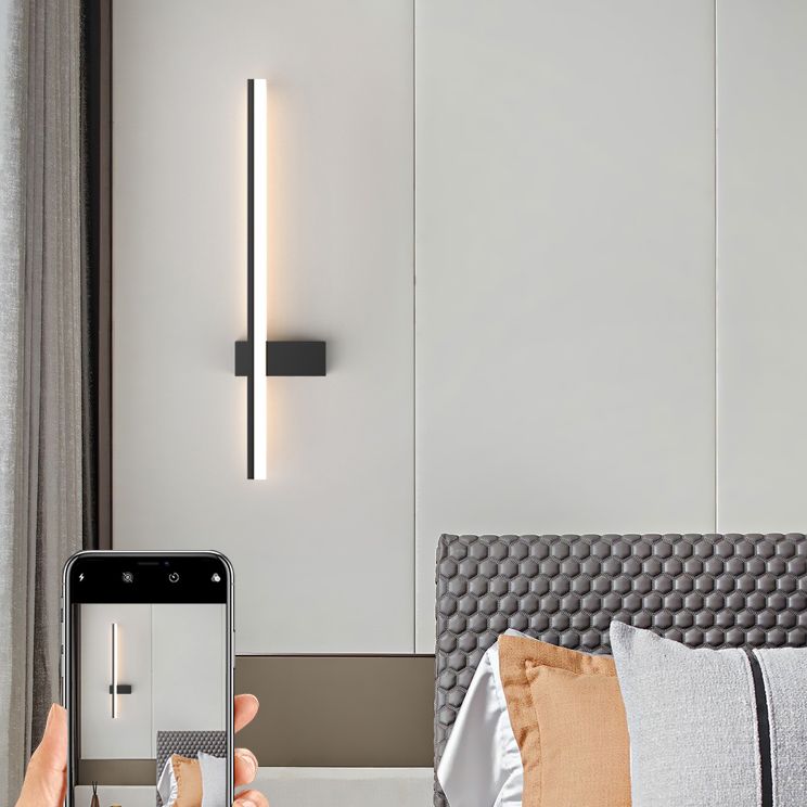 Modern Minimalist Style Linear Sconce Light Fixture Acrylic 1 Light Sconces