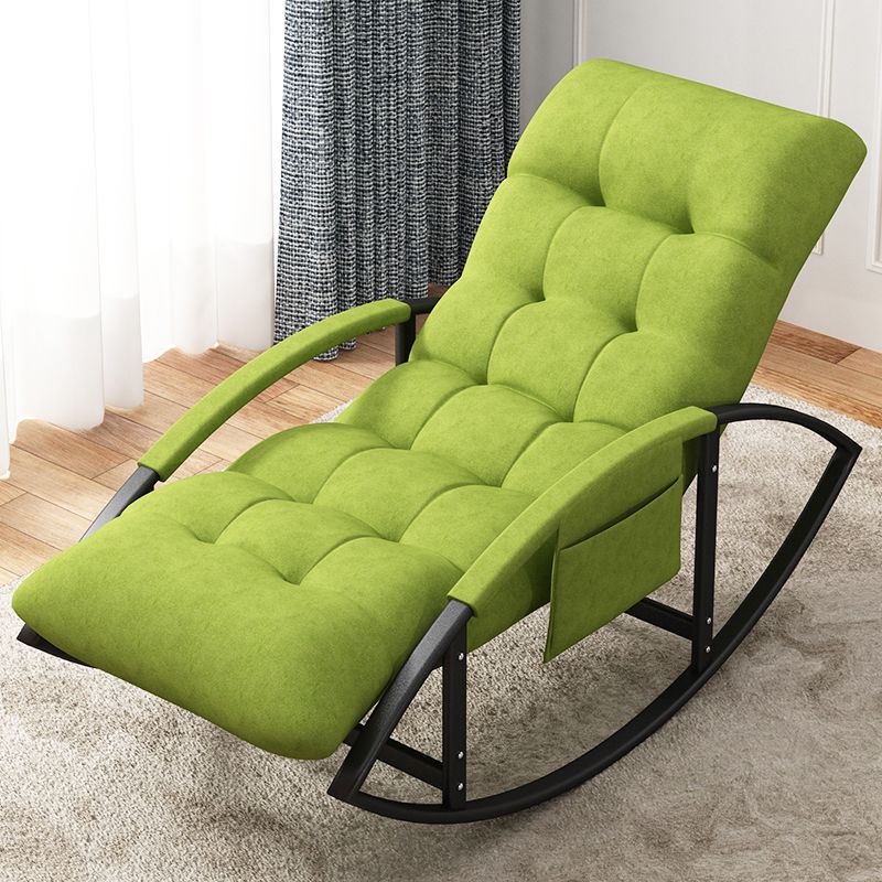 Simple Style Lazy Sofa Chair Balcony Iron Base Rocking Chair