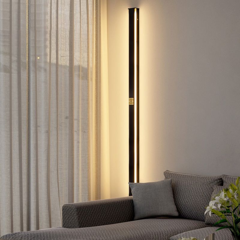 Mur de l'aluminium moderne bande lumineuse 2 lumières applique murale en noir pour la cage d'escalier