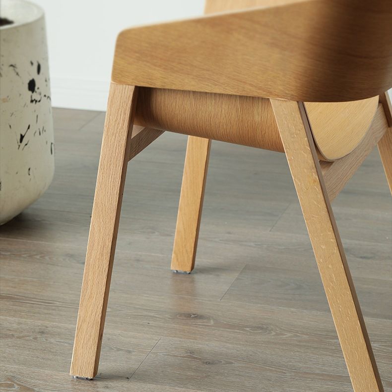 Traditional Wood Dining Arm Chairs Open Back Dining Side Chair for Restaurant Use