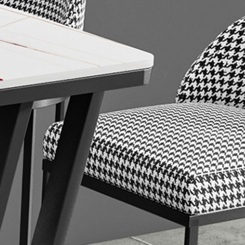 Modern Style Upholstered Counter Stool Low Back Bar Stool with Footrest