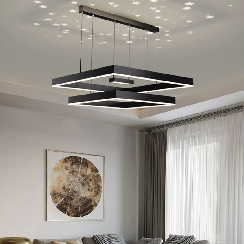 Modern Chandelier Lights Multiple Squares Chandelier Lighting Fixtures