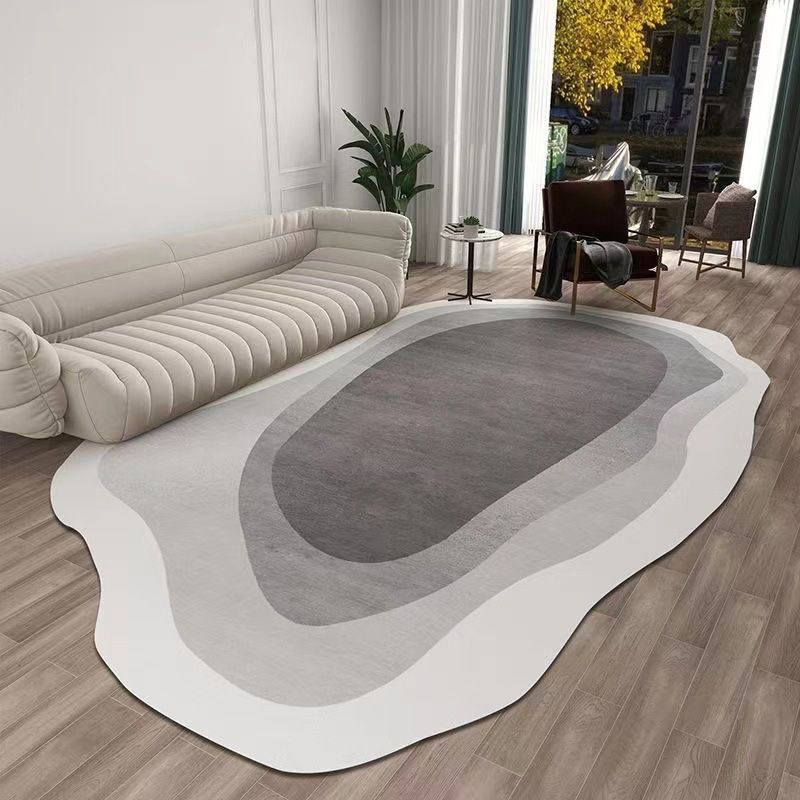 Funky News Shape Area Rapier Contrast Pannel Pannet Carpet Polyester Tache résistant aux taches pour le salon
