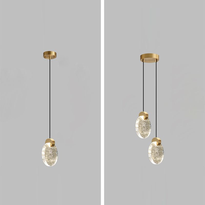 Geometry Shape Crystal Hanging Lights Modern Style Hanging Light Fixtures