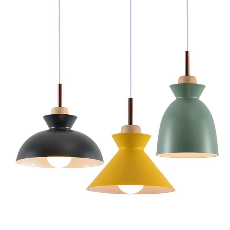 Shaded Dinning Room Ceiling Pendant Lamp Metal Nordic Style Pendant Light Fixture