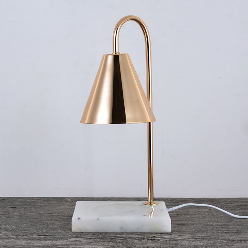 Postmodern Style Cone Shape Table Light Metal 1 Light Nightstand Lamps for Bedside