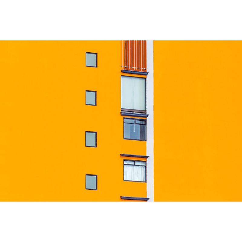 Modern Design Building Wall Mural for Meeting Room, Personalized Size Available