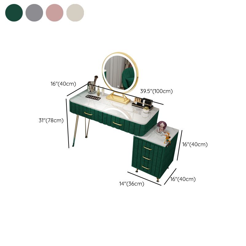 Slate Vanity Desk Removable Vanity Makeup Vanity Set for Bedroom