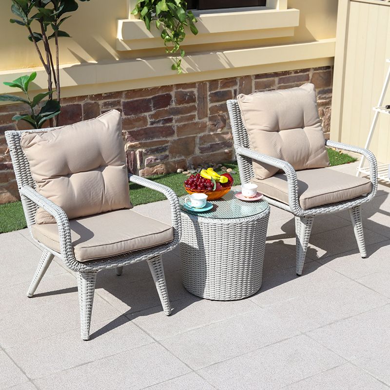 Modern Style Bistro Table Set Round 3 Pieces Bistro Table Set