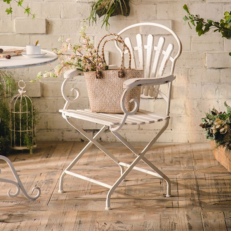 White Modern Bistro Table Set 1/2 Pcs Metal Bistro Set for Small Places