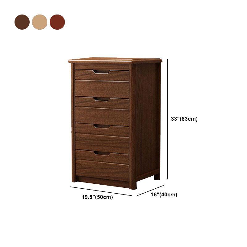3 / 4 / 5 Drawers Lingerie Chest Vertical Solid Wood Storage Chest for Bedroom