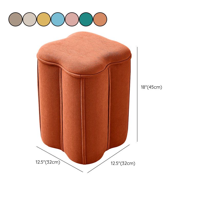 Solid Color Fabric Standard Stool Modern Simple Plum Blossom Upholstered Footstool