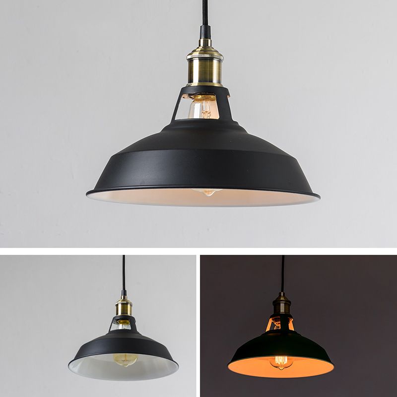 Nordic Industrial  Barn Shade Pendant Light Metal 1-Light Pendant Lighting for Restaurant