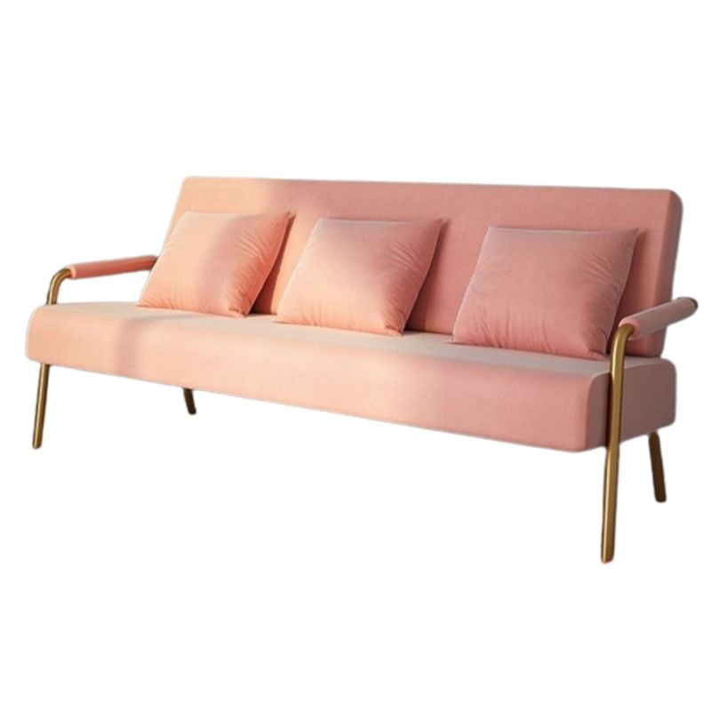 28.34" High Velvet Sofa Contemporary Square Arm Sofa for Apartment