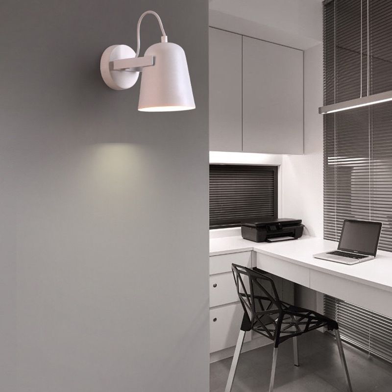 Illuminazione con applione da parete a campana contemporanea metallo 1 lampada montata a parete per la testa