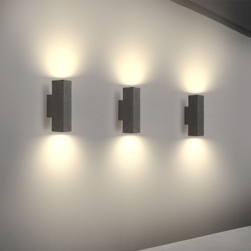 Contemporary Cement Wall Sconces Lighting Minimalist Wall Washer for Outdoor