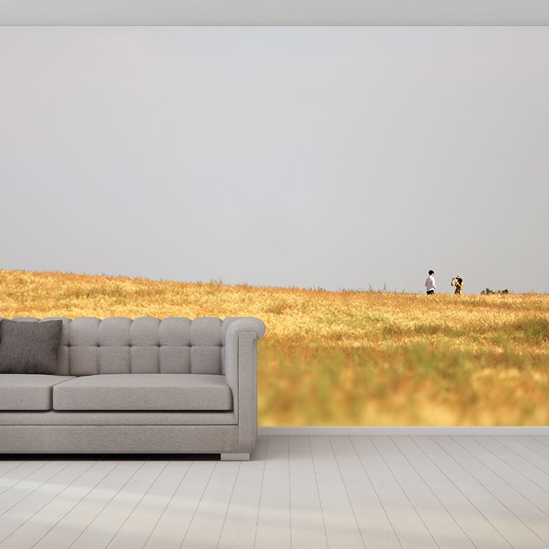 Contemporary Wheat Field Landscapes Mural Wall Decor Mildew Resistant Wall Mural Wall Art