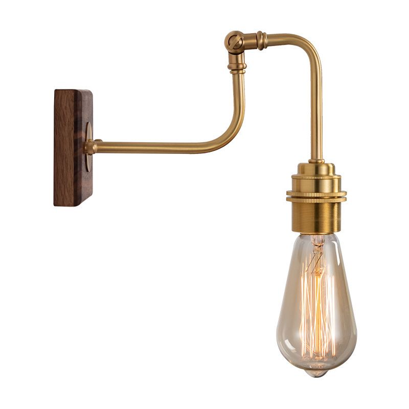 Japanese Style Wooden Vanity Light Strip Shape Vanity Lamp for Shower Room