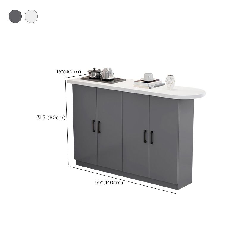 Modern Indoor Counter Table Faux Wood Bar Stool Table with Storage