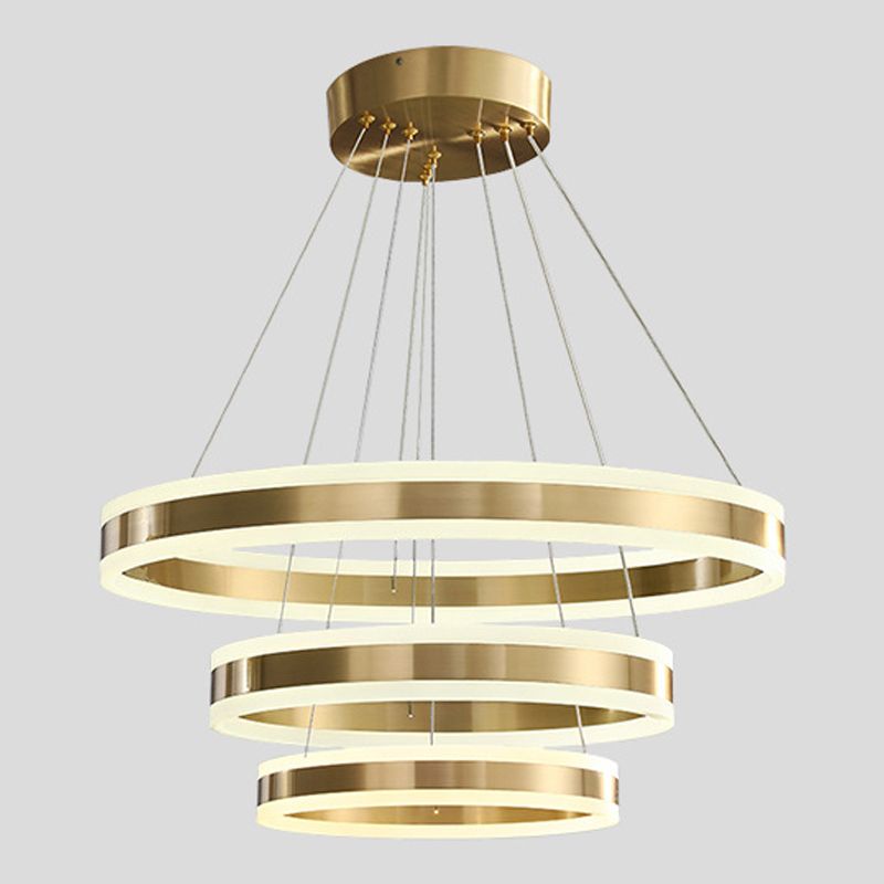 Circulair metalen hangend plafondlicht moderne stijl ophanging hangerverlichting