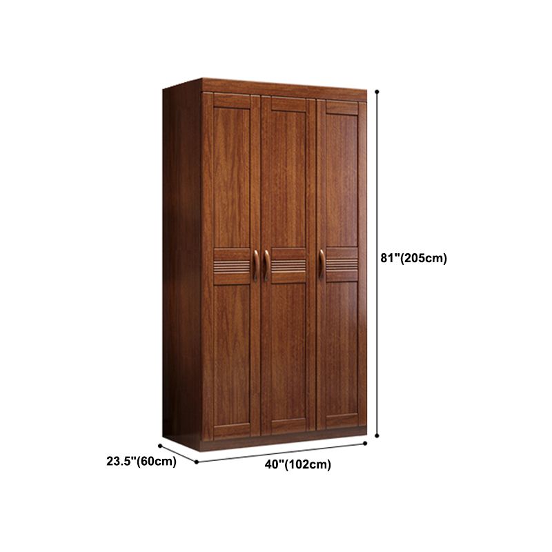 Brown Walnut Wood Storage Cabinet Traditional Cabinet with Drawer