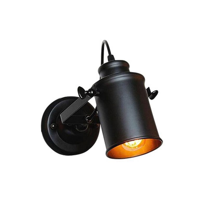 Industrial Style Iron Wall Mount Light Cylinder Shape Wall Lamp for Living Room