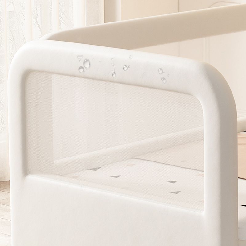 Solid Wood Twin Size Kids Bed Modern White Cat Bed Frame with Mattress