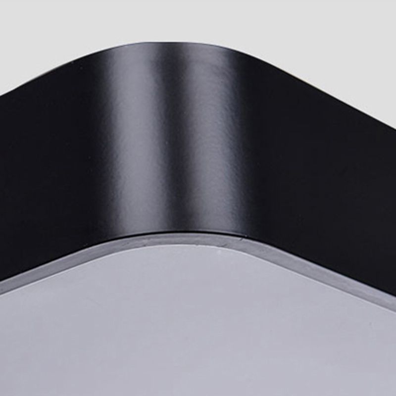 Rectangle Shape LED Ceiling Lamp Modern Aluminium 1 Light Flush Mount for Balcony