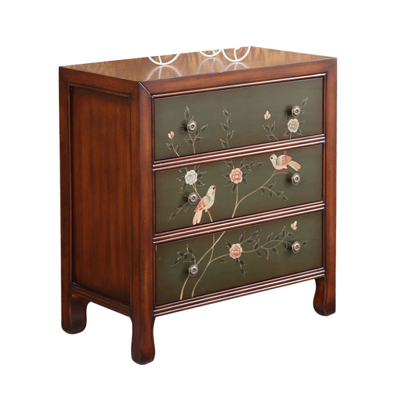 Mid-century Modern Accent Chest with Drawers, Wooden Rectangle Chest