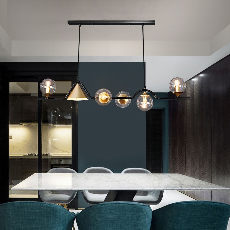 Nordic Pendant Light Modern Glass Shade Chandelier Lampe pour salle à manger