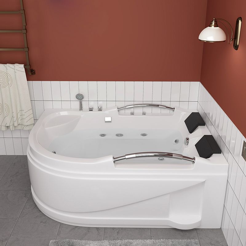 Free Form White Bathtub Bathroom Back to Wall Modern Bath Tub