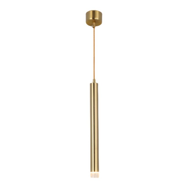Luz de cilindro Luz contemporánea de estilo contemporáneo 1 accesorio de iluminación colgante de luz en oro