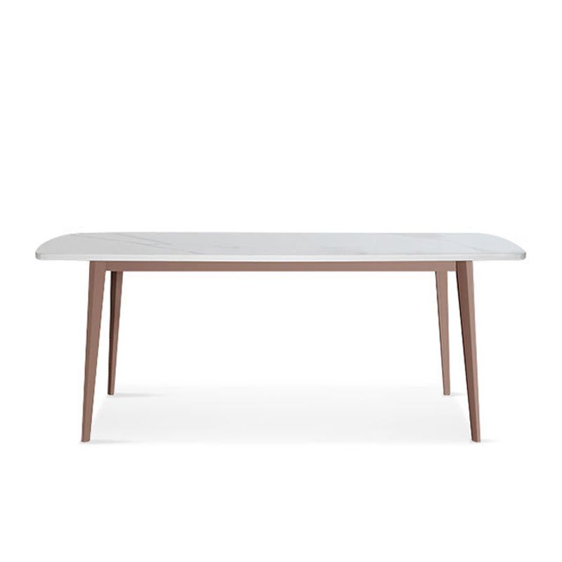 Table à manger rectangulaire en pierre moderne, Base de trépied pour dîner de cuisine à domicile