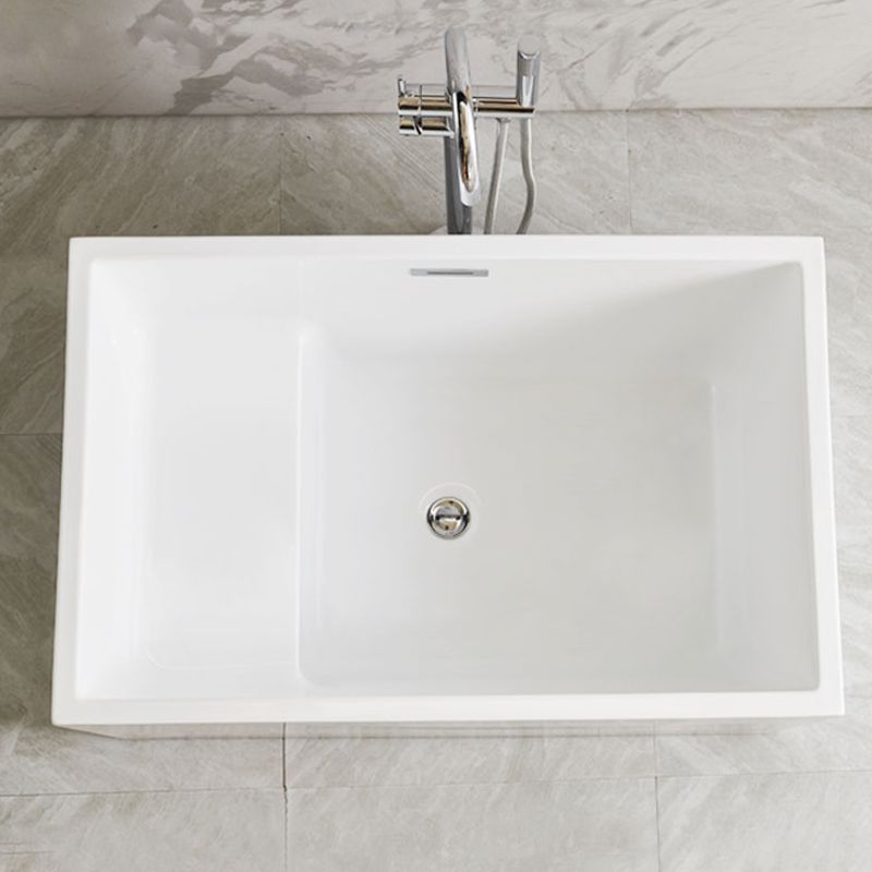 Freestanding Soaking Bathtub Antique Finish Rectangular Bathtub (Faucet not Included)