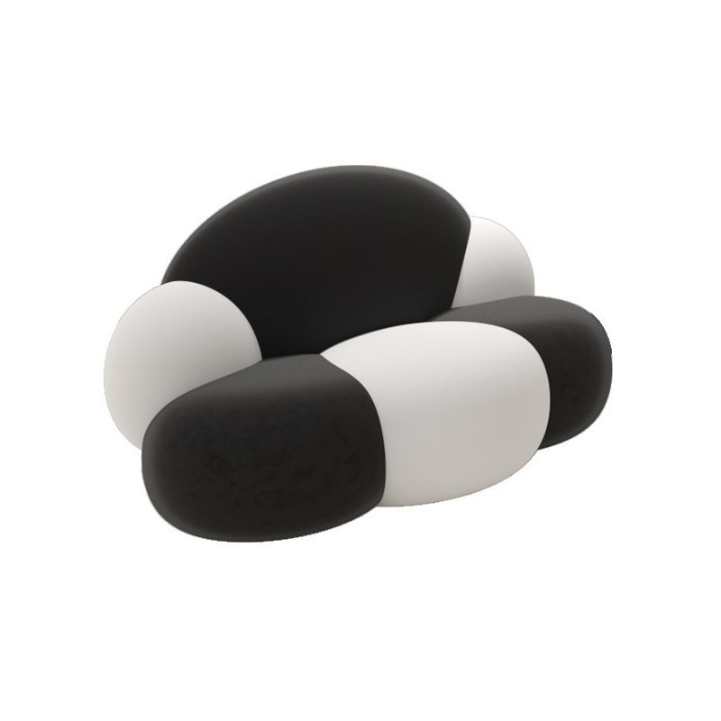 29.53" Wide Polyester Blend Curved Sofa Cloud Shape Armless Sofa